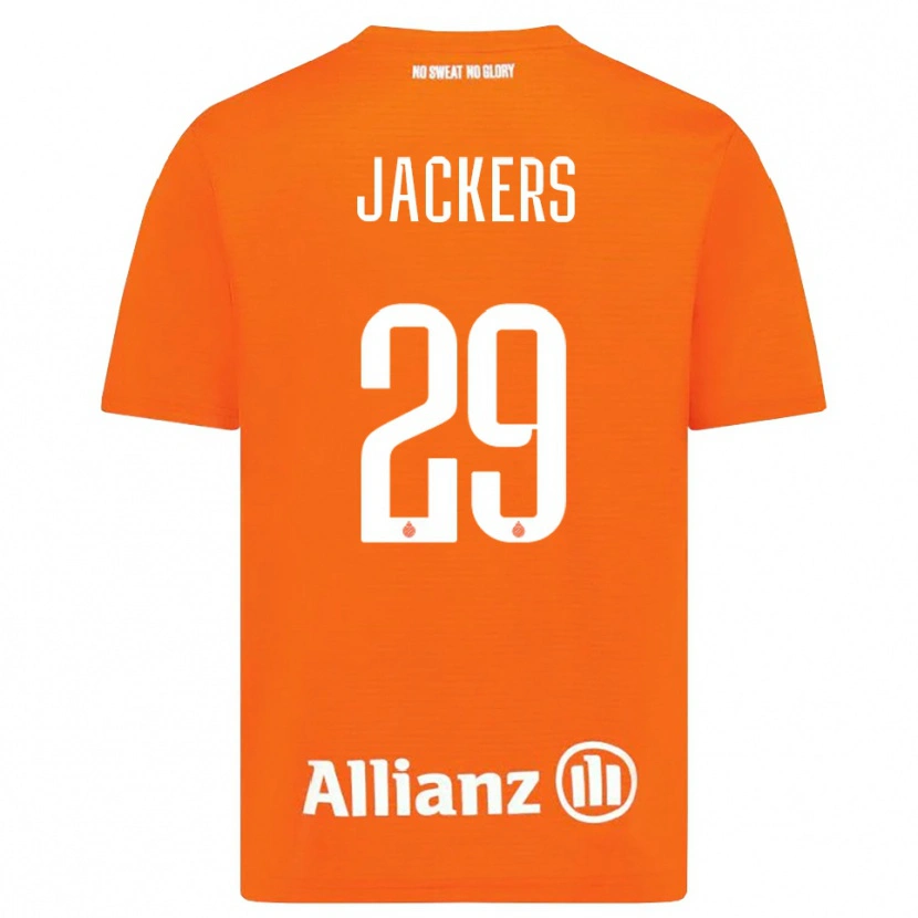 Danxen Niño Camiseta Nordin Jackers #29 Naranja Blanco Portero Equipación 2025/26 La Camisa México