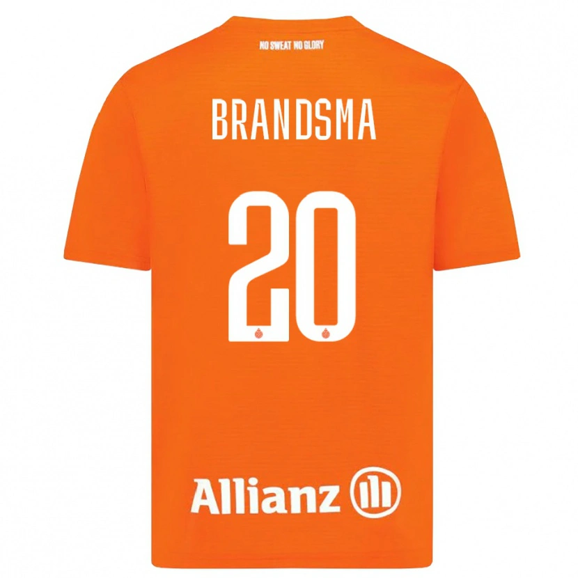 Danxen Niño Camiseta Ilke Brandsma #20 Naranja Blanco Portero Equipación 2025/26 La Camisa México