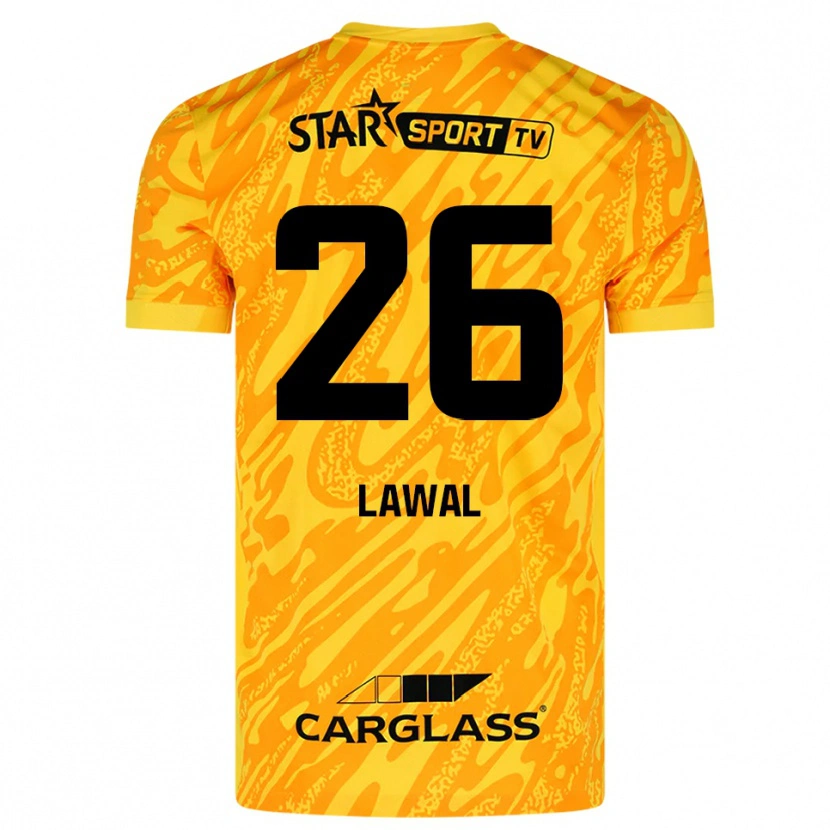 Danxen Niño Camiseta Tobias Lawal #26 Naranja Amarillo Negro Portero Equipación 2025/26 La Camisa México