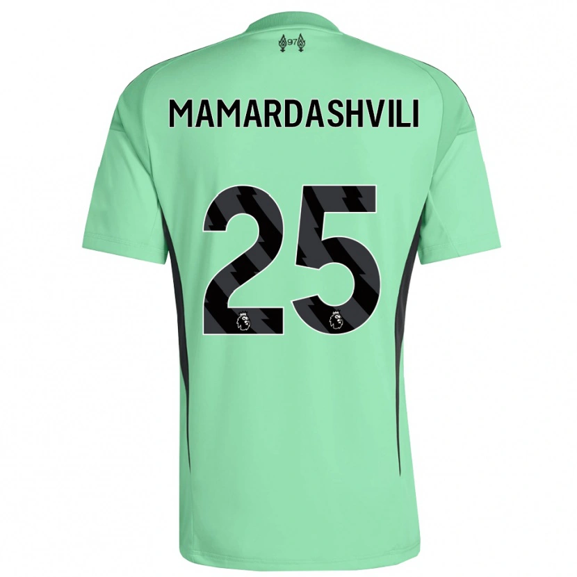 Danxen Niño Camiseta Giorgi Mamardashvili #25 Aquamarina Portero Equipación 2025/26 La Camisa México