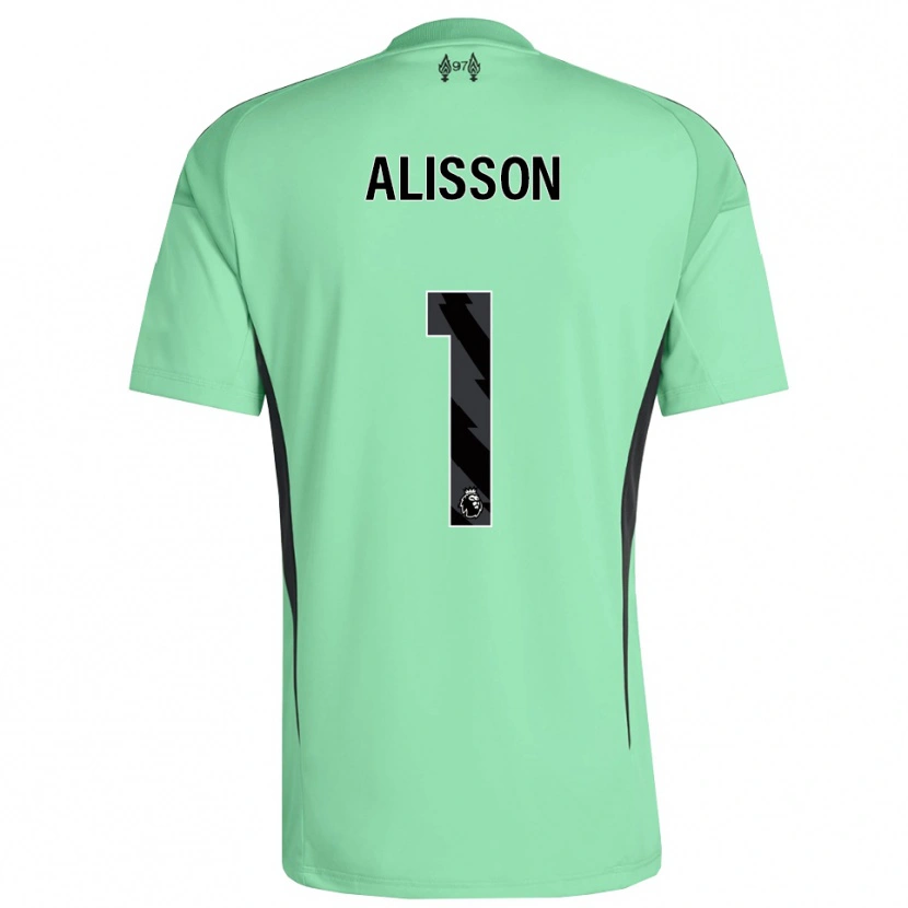 Danxen Niño Camiseta Alisson #1 Aquamarina Portero Equipación 2025/26 La Camisa México