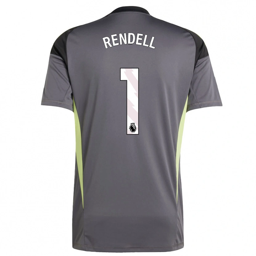 Danxen Niño Camiseta Kayla Rendell #1 Gris Oscuro Blanco Portero Equipación 2025/26 La Camisa México