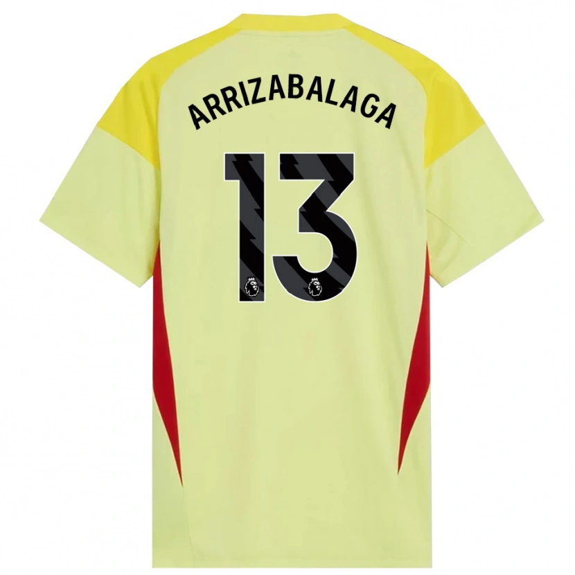 Danxen Niño Camiseta Kepa Arrizabalaga #13 Amarillo Rojo Negro Portero Equipación 2025/26 La Camisa México