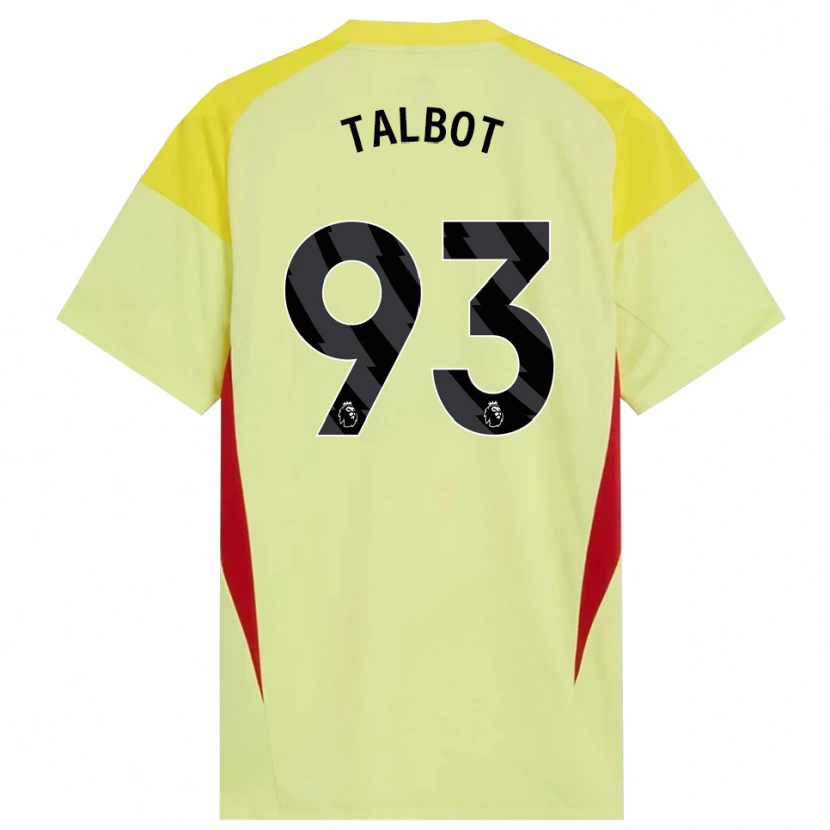 Danxen Niño Camiseta Jack Talbot #93 Amarillo Rojo Negro Portero Equipación 2025/26 La Camisa México