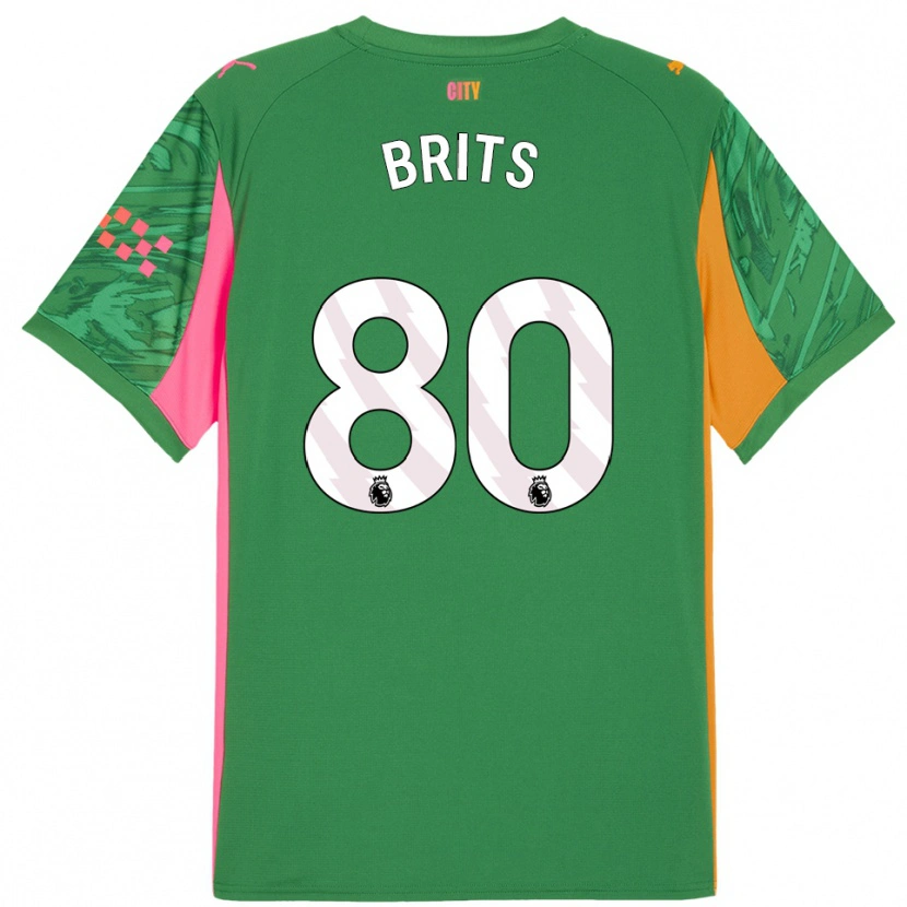 Danxen Niño Camiseta Spike Brits #80 Verde Naranja Portero Equipación 2025/26 La Camisa México