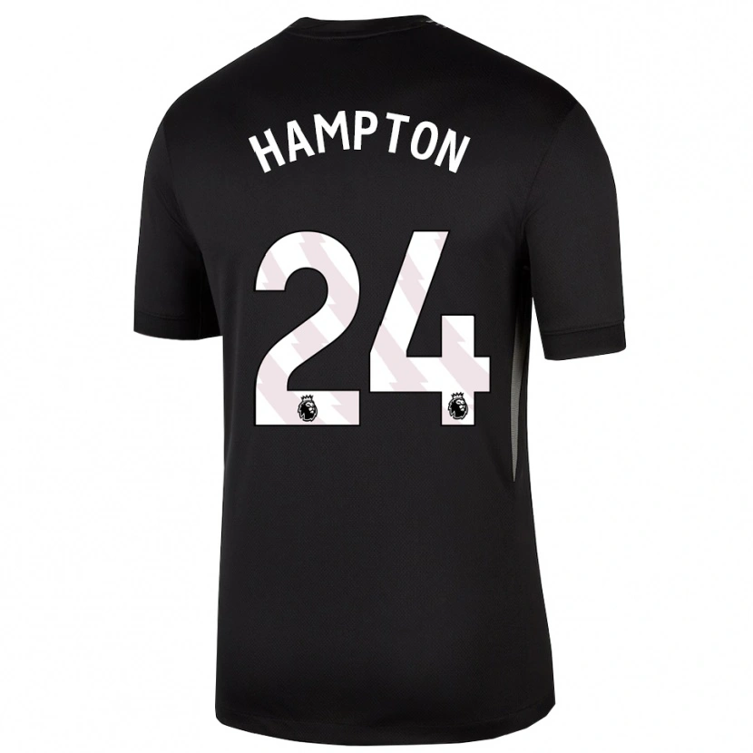 Danxen Niño Camiseta Hannah Hampton #24 Blanco Negro Portero Equipación 2025/26 La Camisa México
