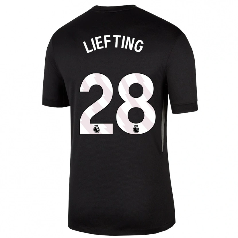 Danxen Niño Camiseta Femke Liefting #28 Blanco Negro Portero Equipación 2025/26 La Camisa México