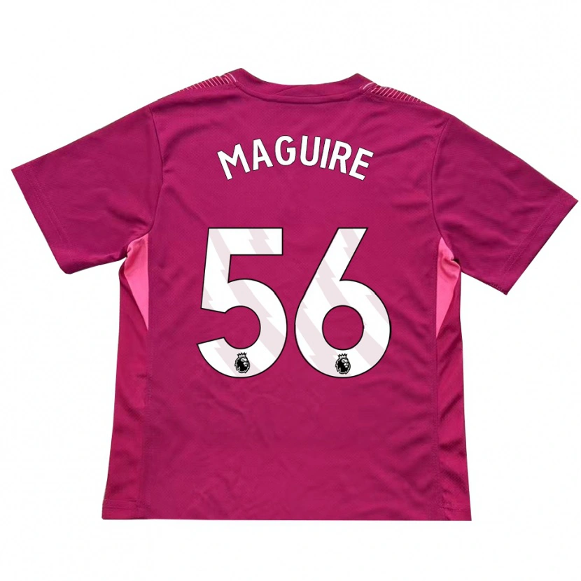 Danxen Niño Camiseta Aaron Maguire #56 Rosa Blanco Portero Equipación 2025/26 La Camisa México