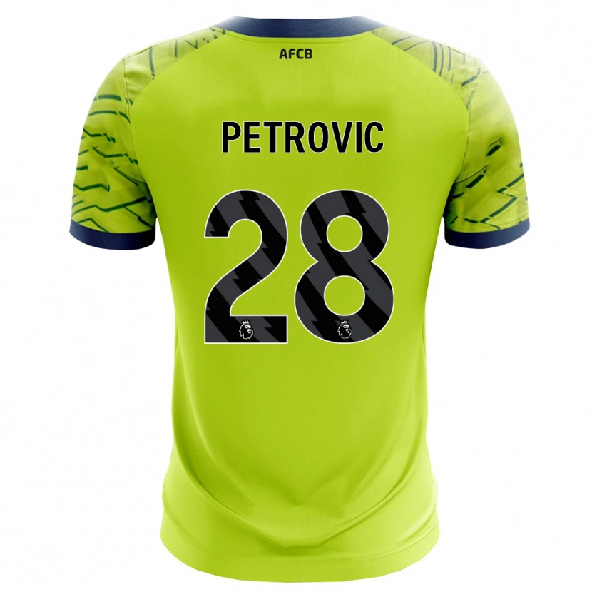 Danxen Niño Camiseta Djordje Petrovic #28 Verde Amarillo Portero Equipación 2025/26 La Camisa México