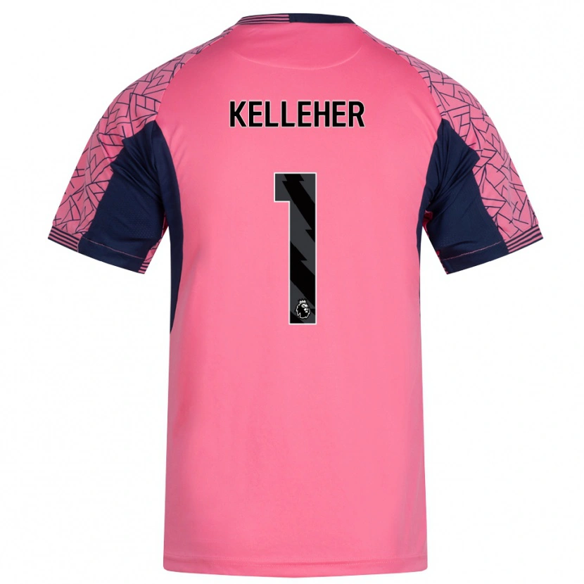 Danxen Niño Camiseta Caoimhín Kelleher #1 Rosa Negro Portero Equipación 2025/26 La Camisa México