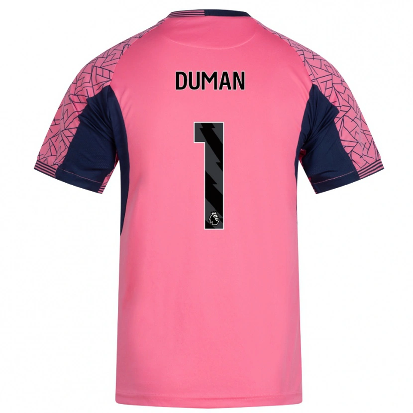 Danxen Niño Camiseta Layla-Belle Duman #1 Rosa Negro Portero Equipación 2025/26 La Camisa México