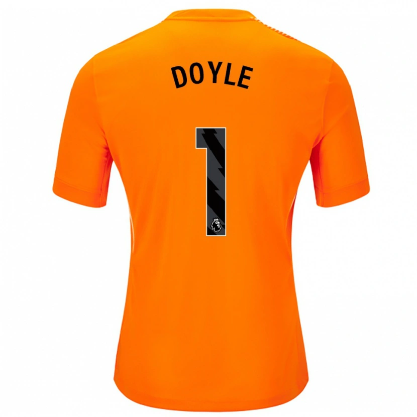 Danxen Niño Camiseta Liam Doyle #1 Naranja Negro Portero Equipación 2025/26 La Camisa México