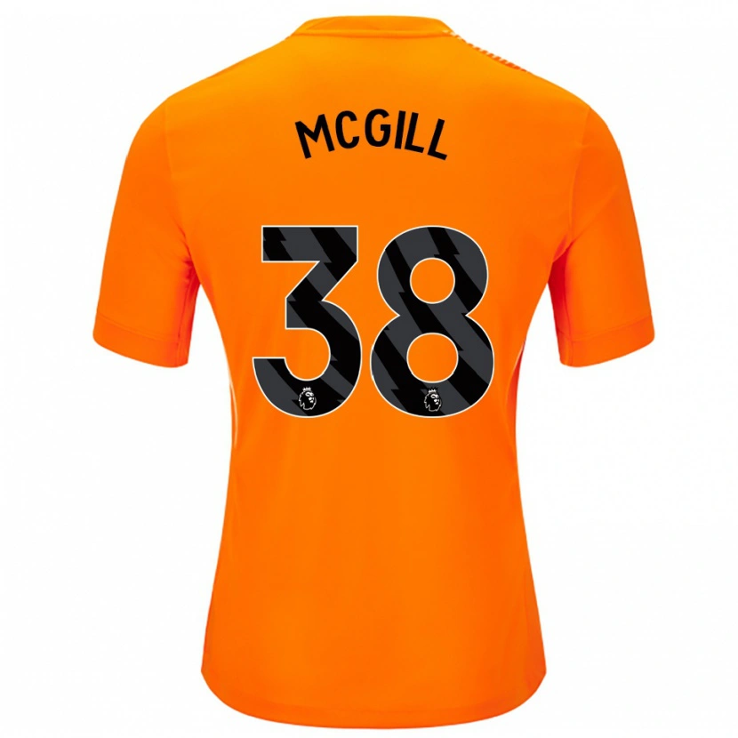 Danxen Niño Camiseta Tom McGill #38 Naranja Negro Portero Equipación 2025/26 La Camisa México
