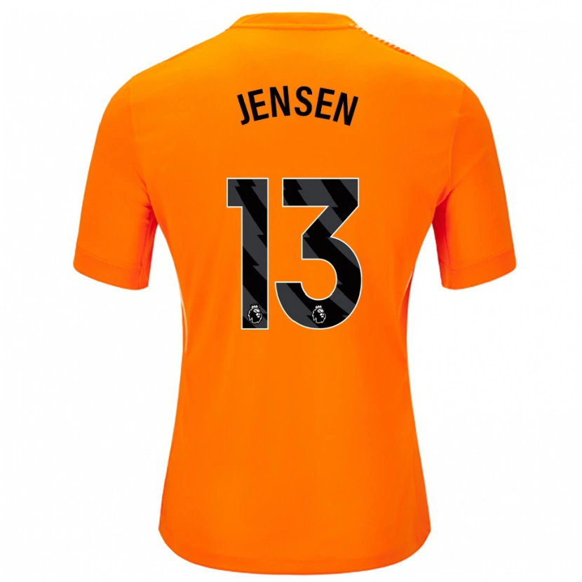 Danxen Niño Camiseta Sebastian Jensen #13 Naranja Negro Portero Equipación 2025/26 La Camisa México