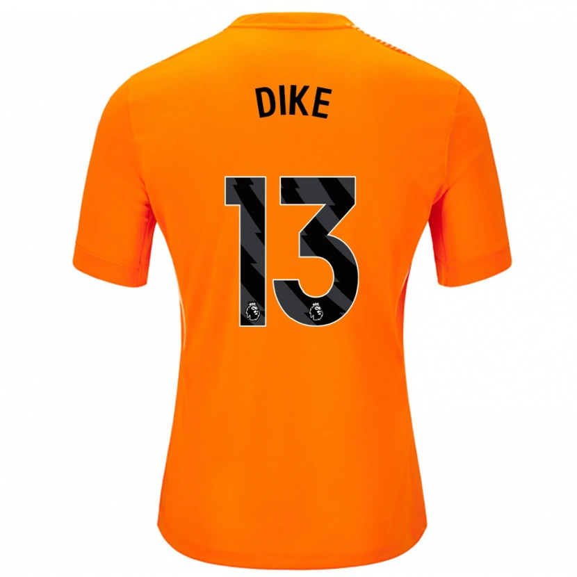 Danxen Niño Camiseta Michael Dike #13 Naranja Negro Portero Equipación 2025/26 La Camisa México