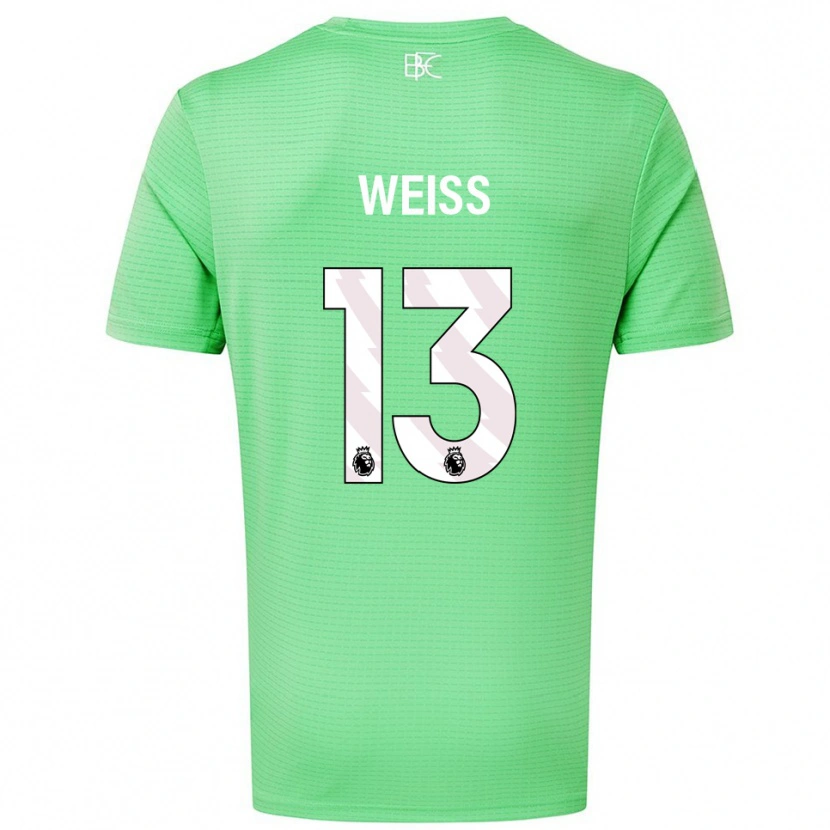 Danxen Niño Camiseta Max Weiß #13 Verde Medio Portero Equipación 2025/26 La Camisa México