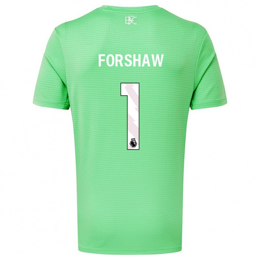 Danxen Niño Camiseta Lewis Forshaw #1 Verde Medio Portero Equipación 2025/26 La Camisa México