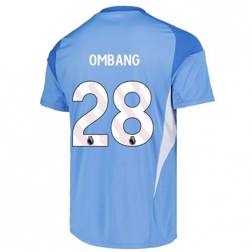 Danxen Niño Camiseta Darryl Ombang #28 Azul Cielo Blanco Portero Equipación 2025/26 La Camisa México