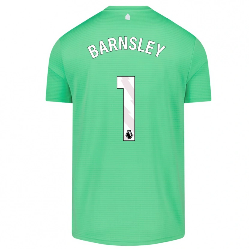 Danxen Niño Camiseta Fraser Barnsley #1 Verde Medio Portero Equipación 2025/26 La Camisa México