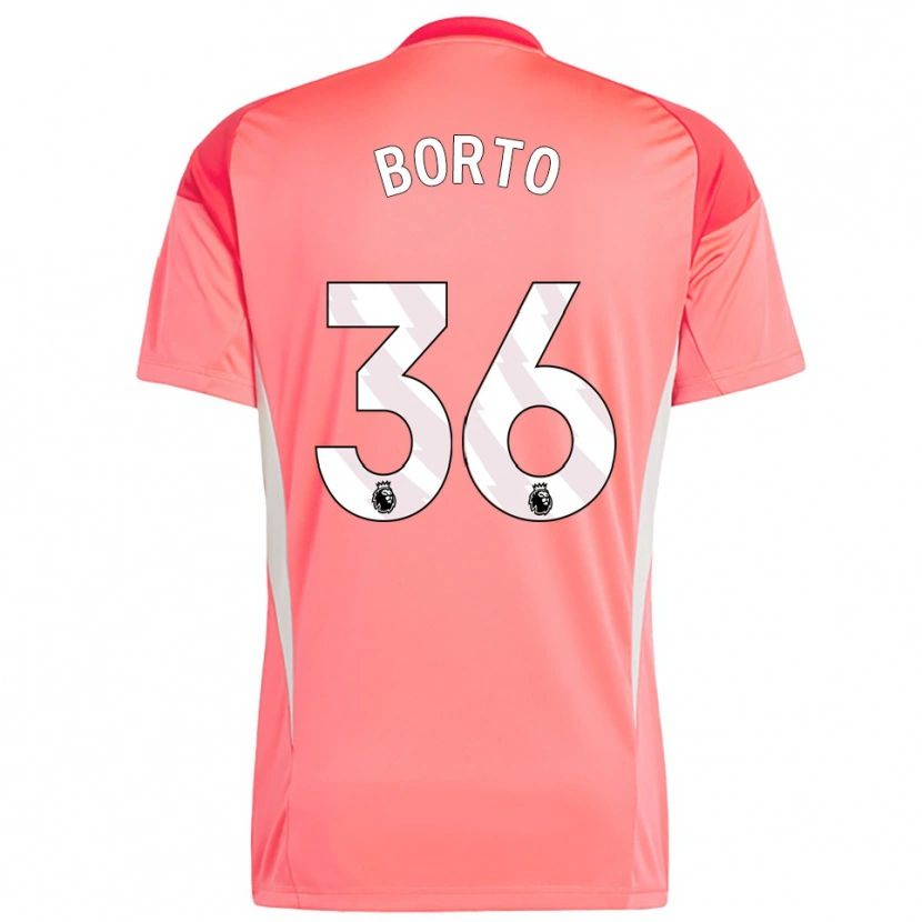 Danxen Niño Camiseta Alex Borto #36 Blanco Rojo Portero Equipación 2025/26 La Camisa México