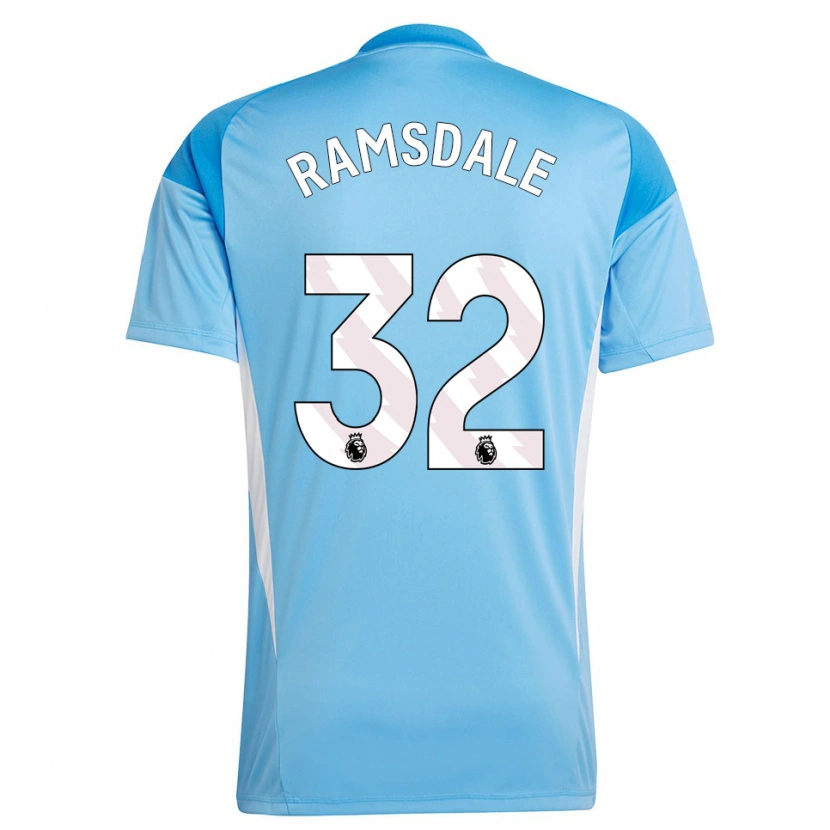 Danxen Niño Camiseta Aaron Ramsdale #32 Azul Blanco Portero Equipación 2025/26 La Camisa México
