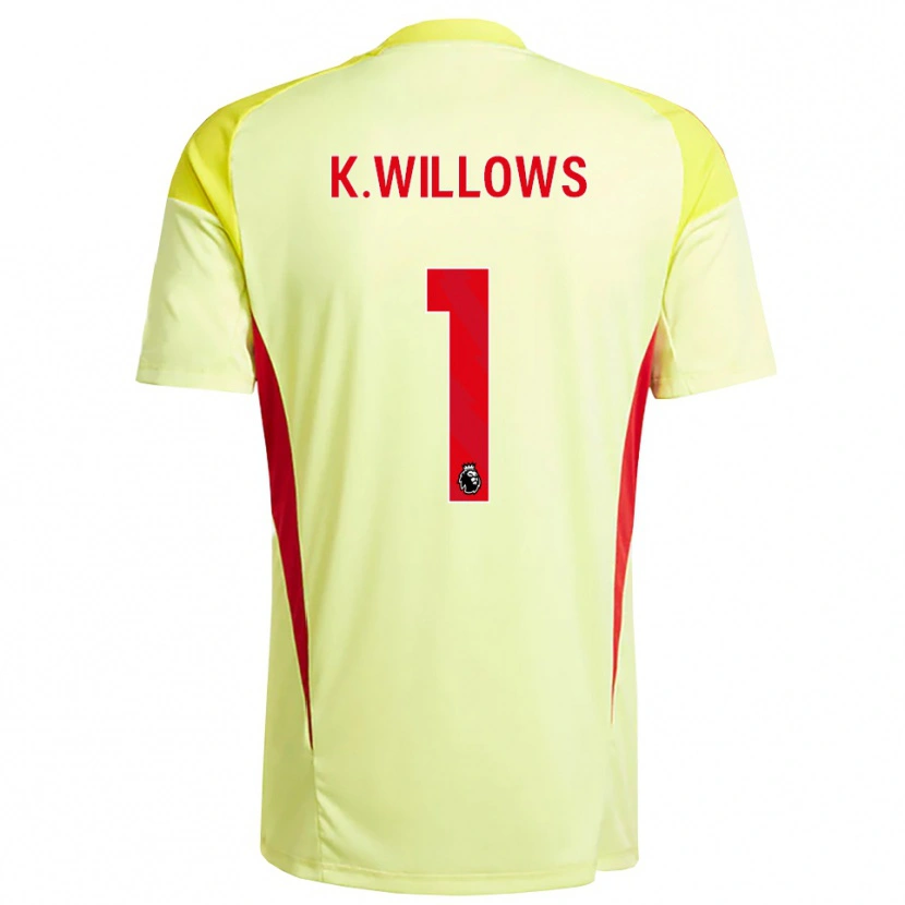 Danxen Niño Camiseta Keehan Willows #1 Amarillo Naranja Claro Portero Equipación 2025/26 La Camisa México
