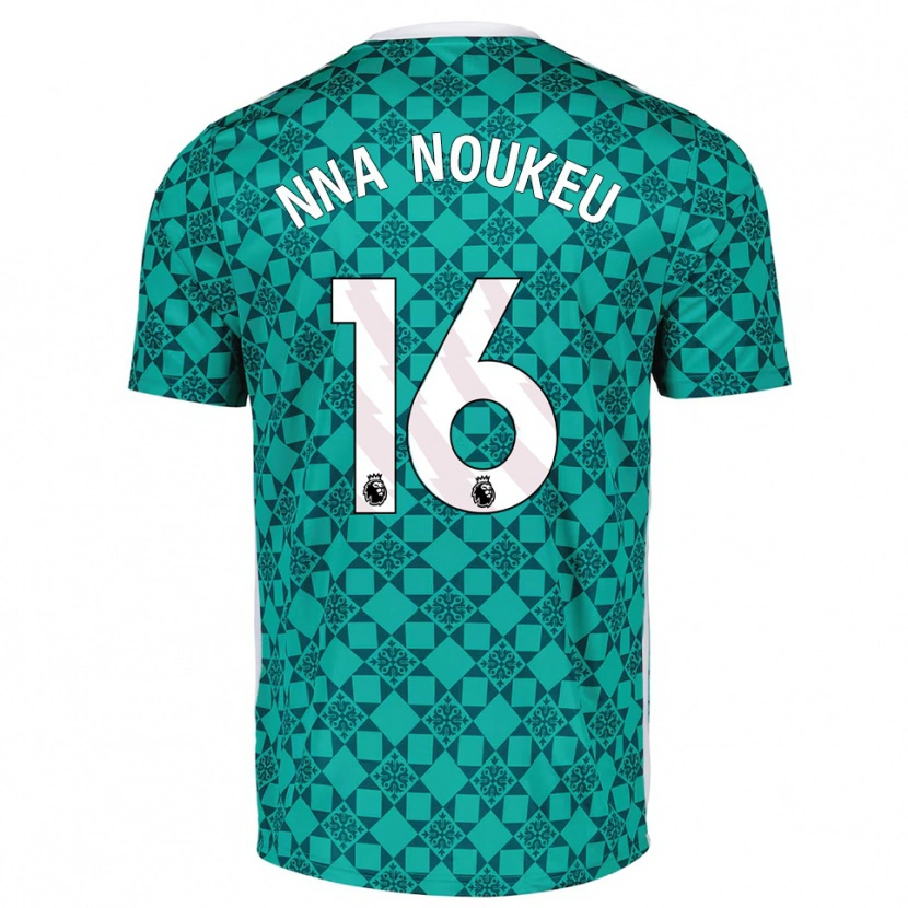 Danxen Niño Camiseta Blondy Nna Noukeu #16 Verde Blanco Portero Equipación 2025/26 La Camisa México