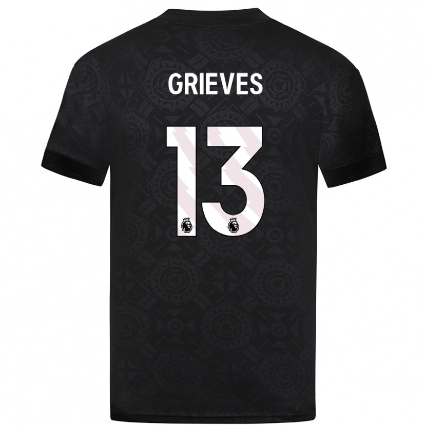 Danxen Niño Camiseta Xander Grieves #13 Blanco Negro Portero Equipación 2025/26 La Camisa México