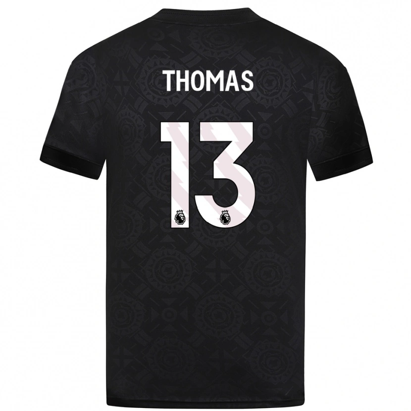 Danxen Niño Camiseta Bec Thomas #13 Blanco Negro Portero Equipación 2025/26 La Camisa México