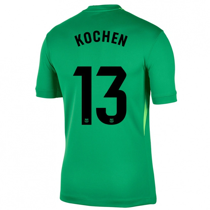 Danxen Niño Camiseta Diego Kochen #13 Verde Negro Portero Equipación 2025/26 La Camisa México
