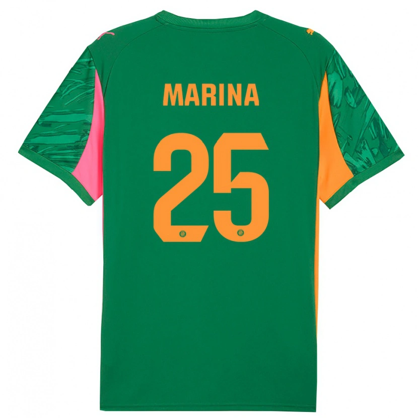 Danxen Niño Camiseta Sergi Marina #25 Verde Naranja Portero Equipación 2025/26 La Camisa México