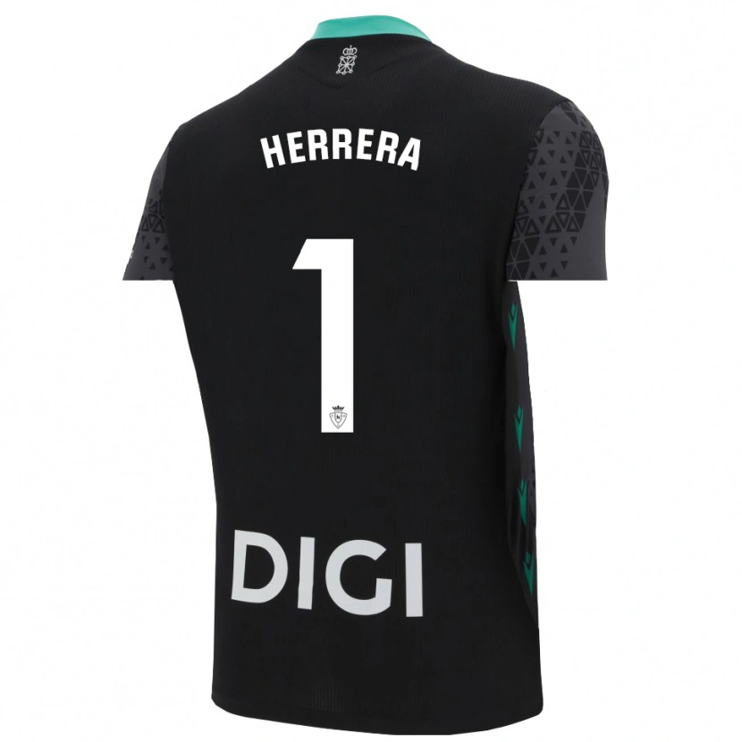 Danxen Niño Camiseta Sergio Herrera #1 Gris Oscuro Negro Portero Equipación 2025/26 La Camisa México