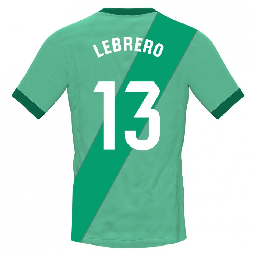 Danxen Niño Camiseta Lucia Lebrero Rodríguez #13 Verde Negro Portero Equipación 2025/26 La Camisa México