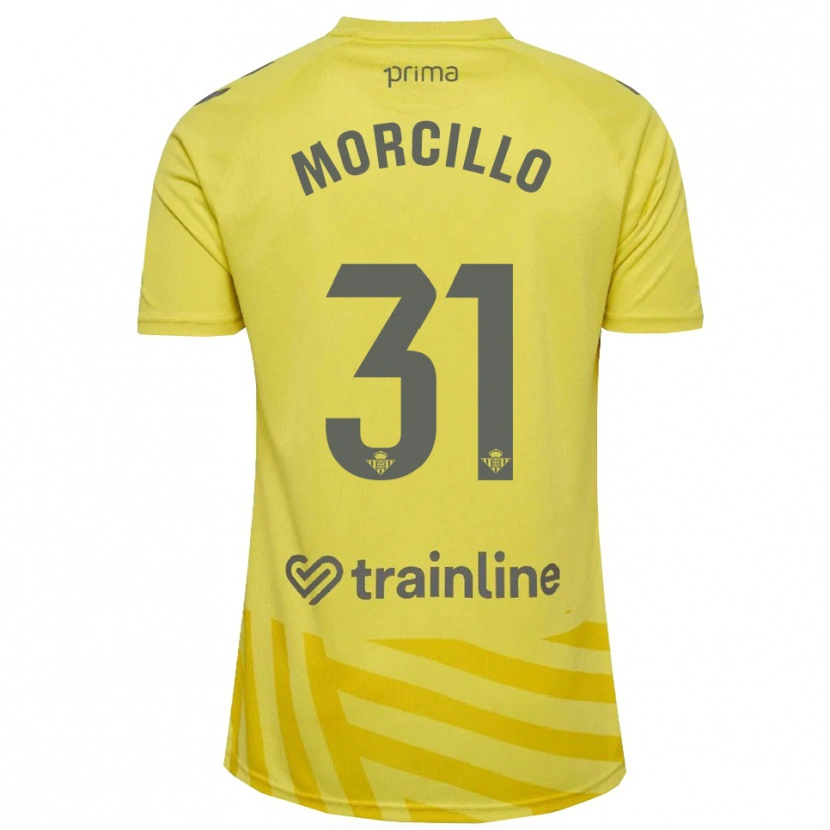 Danxen Niño Camiseta Ana Morcillo #31 Amarillo Gris Portero Equipación 2025/26 La Camisa México