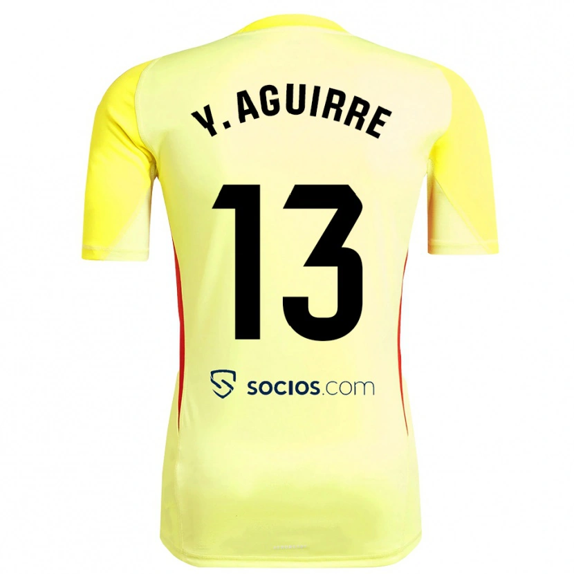 Danxen Niño Camiseta Yolanda Aguirre Gutiérrez #13 Amarillo Rojo Negro Portero Equipación 2025/26 La Camisa México