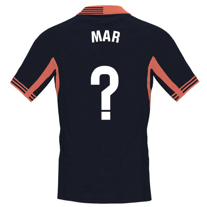 Danxen Niño Camiseta Mar Segarra Casanova #0 Negro Blanco Naranja Portero Equipación 2025/26 La Camisa México