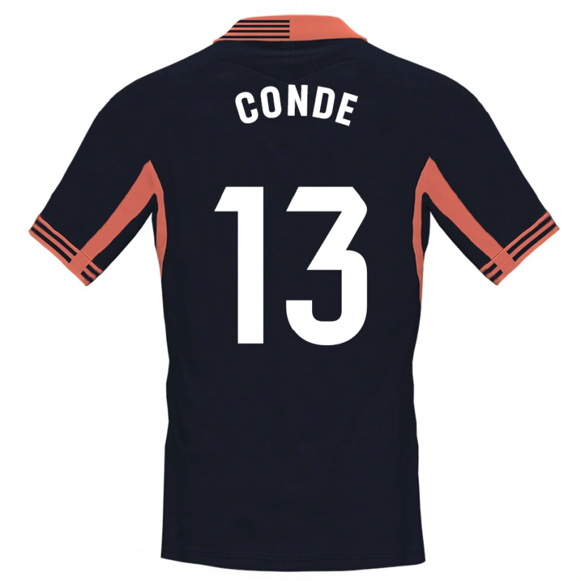 Danxen Niño Camiseta Diego Conde #13 Negro Blanco Naranja Portero Equipación 2025/26 La Camisa México