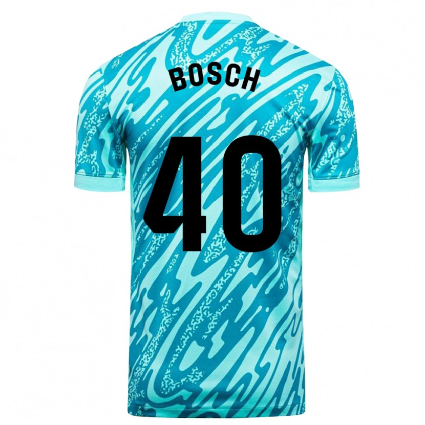 Danxen Niño Camiseta Owen Bosch #40 Azul Cielo Blanco Portero Equipación 2025/26 La Camisa México