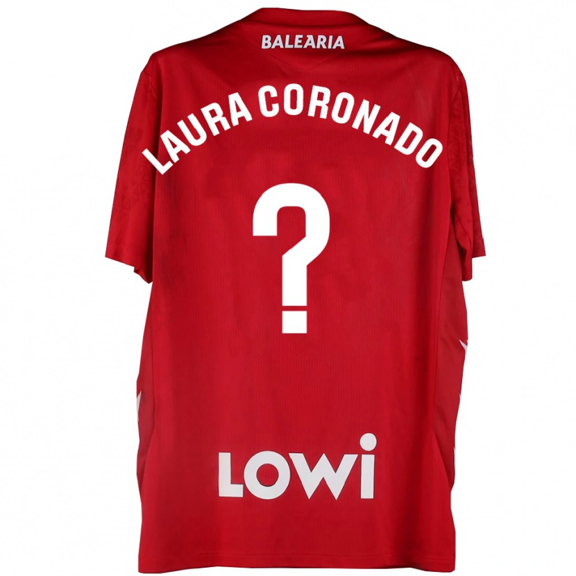 Danxen Niño Camiseta Laura Coronado Vilchez #0 Rojo Blanco Portero Equipación 2025/26 La Camisa México