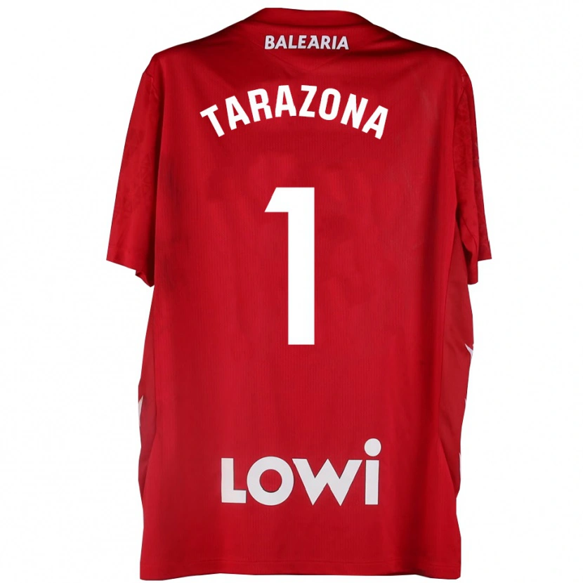 Danxen Niño Camiseta Andrea Tarazona #1 Rojo Blanco Portero Equipación 2025/26 La Camisa México