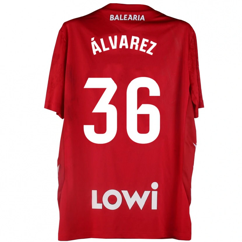Danxen Niño Camiseta Anna Álvarez #36 Rojo Blanco Portero Equipación 2025/26 La Camisa México