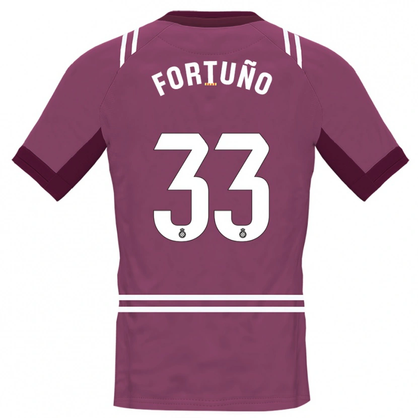 Danxen Niño Camiseta Ángel Fortuño #33 Blanco Borgoña Portero Equipación 2025/26 La Camisa México