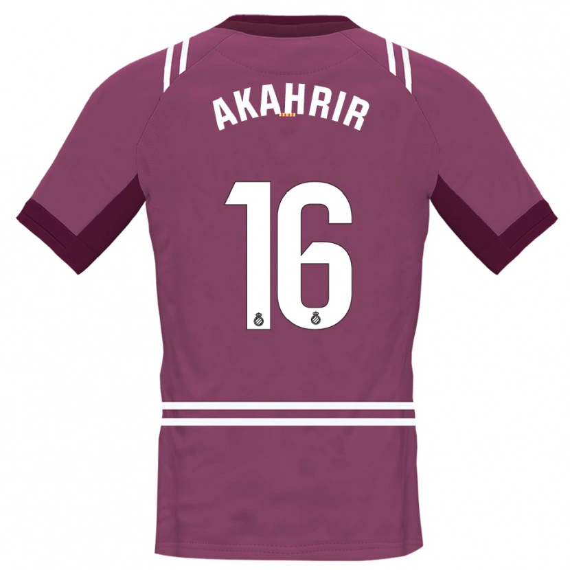 Danxen Niño Camiseta Mohamed Akahrir #16 Blanco Borgoña Portero Equipación 2025/26 La Camisa México