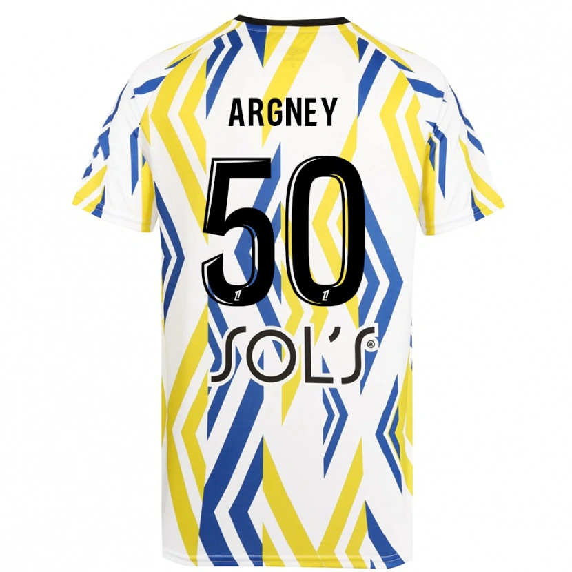 Danxen Niño Camiseta Paul Argney #50 Blanco Rojo Azul Portero Equipación 2025/26 La Camisa México