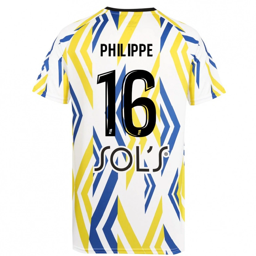 Danxen Niño Camiseta Laëtitia Philippe #16 Blanco Rojo Azul Portero Equipación 2025/26 La Camisa México