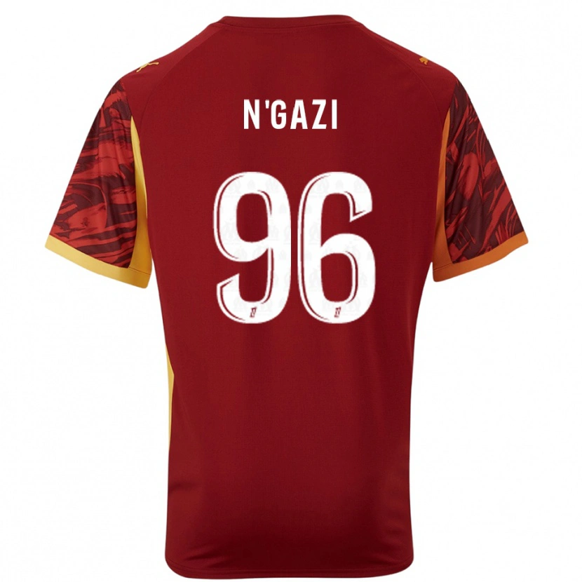 Danxen Niño Camiseta Chloé N'gazi #96 Marrón Borgoña Portero Equipación 2025/26 La Camisa México