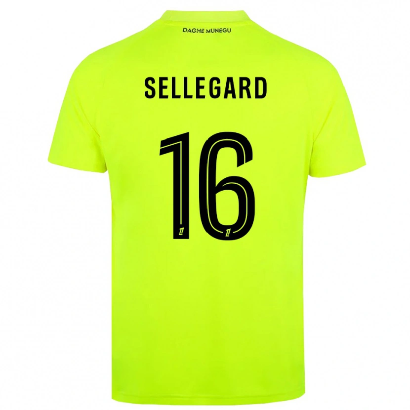 Danxen Niño Camiseta Alexander Sellegard #16 Verde Fluorescente Negro Portero Equipación 2025/26 La Camisa México
