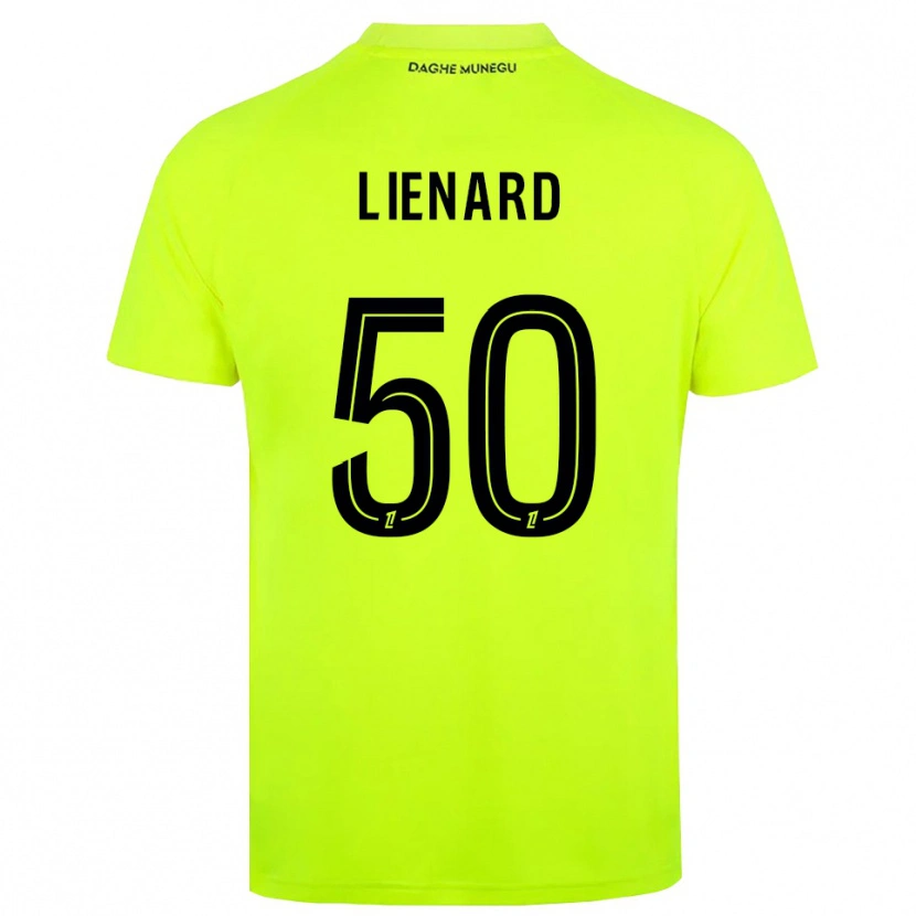 Danxen Niño Camiseta Yann Lienard #50 Verde Fluorescente Negro Portero Equipación 2025/26 La Camisa México