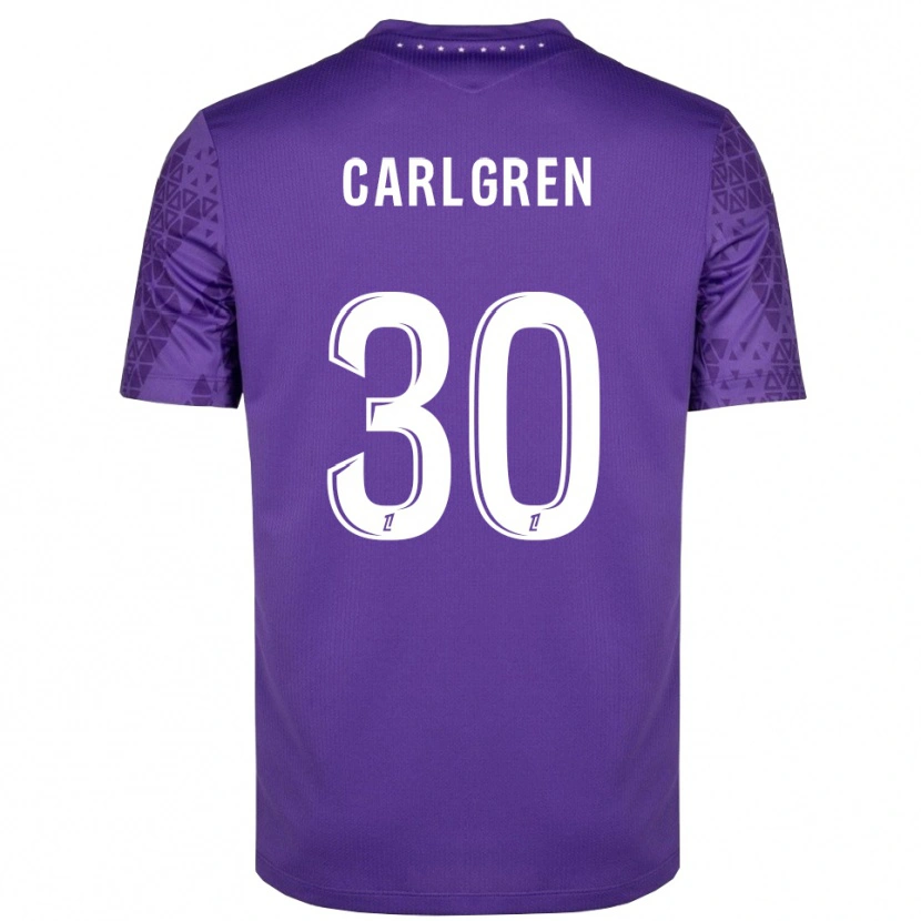 Danxen Niño Camiseta Patrik Carlgren #30 Morado Blanco Portero Equipación 2025/26 La Camisa México