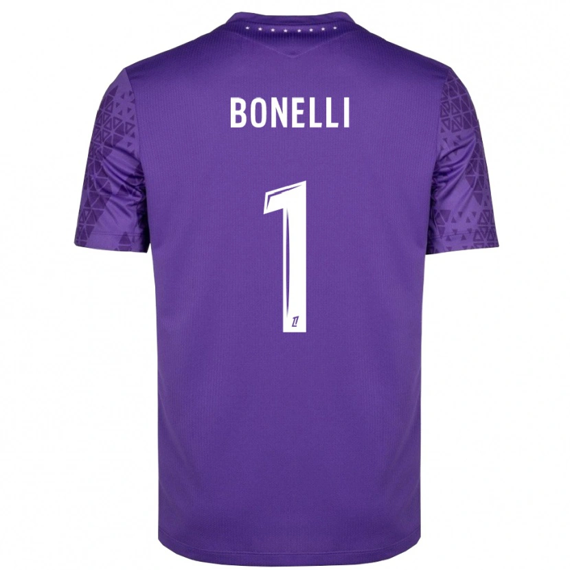 Danxen Niño Camiseta Lucas Bonelli #1 Morado Blanco Portero Equipación 2025/26 La Camisa México